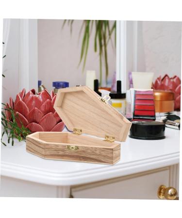 minkissy Box Wood Funeral Dollhouse Coffin Decor Coffins and Caskets Jewelry Casket Terrarium Case Casket Ring Coffin Necklace Organizer Jewelry Organizer Wooden Wedding Small Coffin 15.00X7.80X4.00CM As Shown 1 - Buy Online on SooperMarket.com