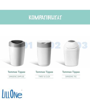 Buy 8 XL Extra Large Refill for Tamee Tipee Twist & Click - 10.5m Odor-Resistant & Antibacterial Diaper Disposal - 8 Pack - Buy Online on SooperMarket.com