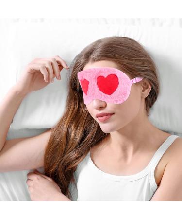 Adjustable Plush Heart Eye Mask for Daytime Naps, Travel, and Valentine's Day | Soft Blindfold for Deep Sleep and Relaxation - Buy Online on SooperMarket.com