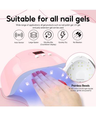 PEACECOLOR Gel Nail Polish Kit with 36W Nail Dryer - 18pcs Set, No Wipe Base & Top Coat, Manicure Tools - Perfect Gift for Women | PH0022 - Buy Online on SooperMarket.com