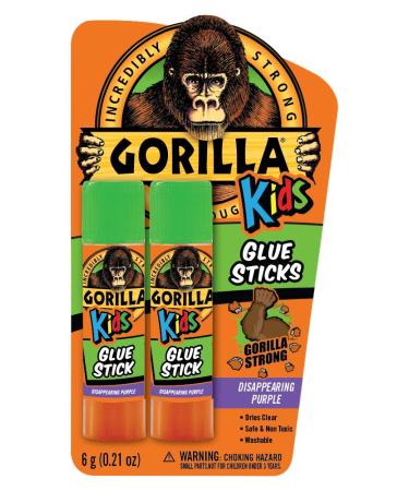 Gorilla Kids Disappearing Purple Glue Sticks  Two 6 Gram Sticks  (Pack of 1) 1 - Pack