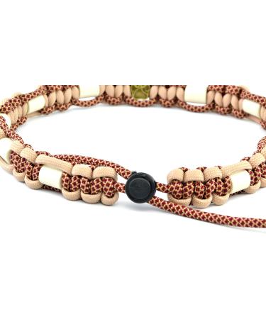 Custom EM Ceramic Collar for Dogs & Cats | Made with Original US Paracord | Bordeaux Red (61-70 cm) - Buy Online on SooperMarket.com