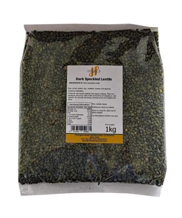 Hides Fine Foods - Dark Speckled Lentils (Puy Type) 1kg - GMO Free - Suitable for Vegetarians - Cooking - Stews - Soups - Dhal - Curries - Supports Digestive Health