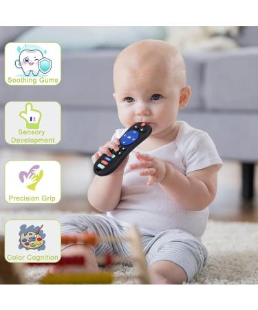2-Pack Silicone Baby Teething Toys | Pressable Remote Control Shape | Boys Girls Chew Toys | Relief for 3+ Months - Buy Online on SooperMarket.com