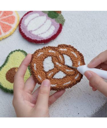 Hand U Journey 6PCS Embroidery Punch Needle Food Series Magnets Set - DIY Rug Punch Decor for Kids & Adults - Buy Online on SooperMarket.com