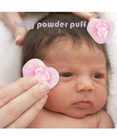 Toseky Makeup Powder Puff | Bowknot Heart Powder Puff Body Powder Puff for Dusting Powder Baby Women Powder Puff for Bath and Travel Pink - Buy Online on SooperMarket.com