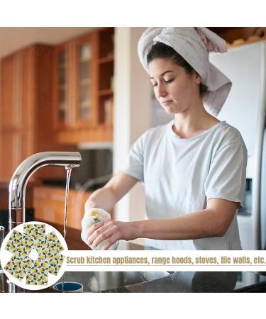 6Pcs Reusable Paper Towels Lemon Print Dish Towels for Kitchen Soft and Absorbent Dish Cloths Quick Drying Kitchen Dishcloths Dish Rags for Washing Dishes - Buy Online on SooperMarket.com