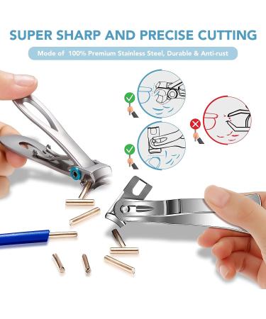 DR. MODE Extra Large Nail Clippers for Men with Thick Nails - Wide Jaw Opening and Easy Grip Design for Seniors - Includes Nail File and Cuticle Trimmer - Buy Online on SooperMarket.com