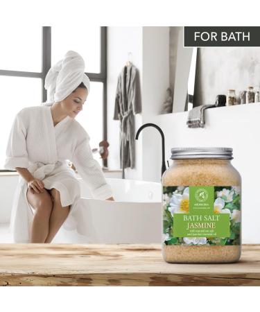 Buy Jasmine Bath Sea Salt 46 Oz - Relaxing Aromatherapy Bath Soak | Body Care & Beauty | 1300g Floating Flower Essence - Buy Online on SooperMarket.com