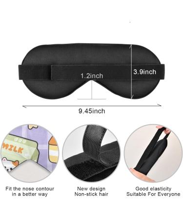 Haskirky Light Blocking Eye Mask - Breathable & Adjustable for Adults | Perfect for Travel, Yoga, Meditation, Office Sleep - Comfortable & Cute Design - Buy Online on SooperMarket.com