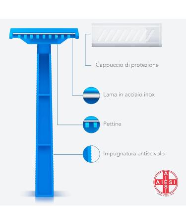 AIESI Disposable Razor - 1 Blade Non-Sterile (Pack of 100) | Buy Internationally - Fast Shipping & Best Quality - Buy Online on SooperMarket.com