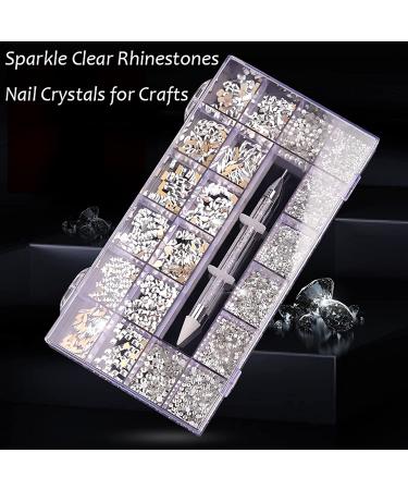 600 Clear Diamonds + 2500 Flat Rhinestones Kit for Nail, Shoes, Clothes, Jewels - DIY Nail Art Decorations - Buy Online on SooperMarket.com