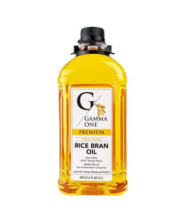 Gamma One 100% Pure Rice Bran Oil, 67.6 Ounce 67.6 Fl Oz (Pack of 1) 1 Count