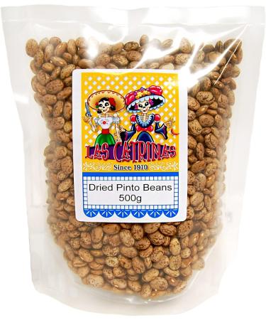 Las Catrinas Pinto Dried Beans 500g / Mexican Frijoles Dried Pinto Beans Double Cleaned Fresh Dried Pinto Beans - Buy Online on SooperMarket.com