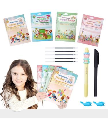 Magic Ink CopyBooks for Kids - Reusable Handwriting Workbooks | 13-Piece Set for Preschools - Improve Writing Skills - Buy Online on SooperMarket.com
