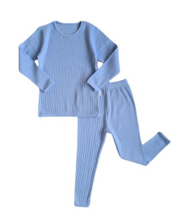 DreamBuy 20 Colours Ribbed Pyjama/Tracksuit/Loungewear Unisex Boys And Girls Pyjamas Baby Clothes Pyjamas For Women And Mens Pyjamas 2-3 Years Powder Blue