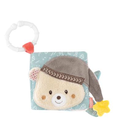 Fehn Soft Picture Book Bruno - Baby Feeling Book with Animal Motifs - Fabric Book Toys For Hanging For Strollers and Baby Country - Crack Book for Babies and Children from 0+ months