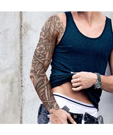 DaLin 4 Sheets Extra Large Full Arm Temporary Tattoos - Set 9 - Buy Online on SooperMarket.com