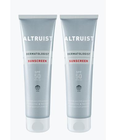 ALTRUIST. Dermatologist Sunscreen SPF 50 Superior 5-star UVA protection by Dr Andrew Birnie suitable for sensitive skin - 2 Count ( Pack of 1) Sun Cream SPF50