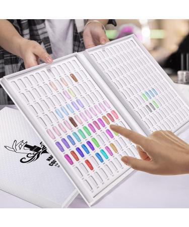 Noverlife Professional 216 Nail Colors Chart - White | Nail Gel Polish Display Booklet for Salon Nail Design | Color Swatches Practice Card Design Board - Buy Online on SooperMarket.com