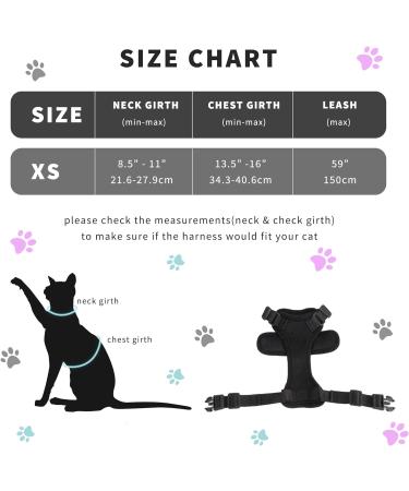 SOKANA Cat Harness and Lead Set for Walking Escape Proof - Lightweight Secure Kitten Harness and Lead Set also for Dogs Puppy Pet Small Size | Black - Buy Online on SooperMarket.com