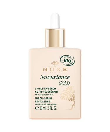 NUXE Nuxuriance Gold Nutra-Revitalising Oil-Serum Age-Defying Hydration and Nourishment with Rice Extract and Botanical Oils Brightens Firms Aging Skin 1 fl. oz.