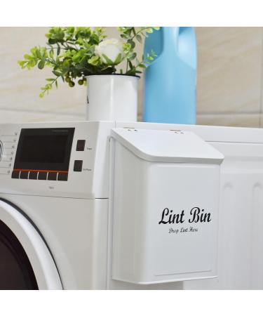 Magnetic Lint Bin for Laundry Room | Metal Lint Trash Can & Organizer | Farmhouse Decor - Efficient Laundry Storage Solution - Buy Online on SooperMarket.com