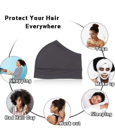 Haysandy Hair Wrap 4-Piece Pineapple Sleeping Cap Set | Hair Protector | Polyamide Sleeve | No Fading | Back Open Design | One Size (Black, Coffee, Wine Red, Navy Blue) - Buy Online on SooperMarket.com