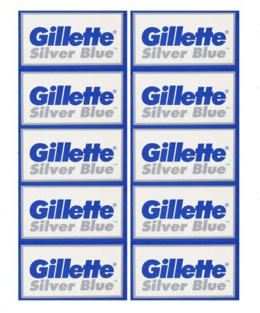 50 Silver Blue Double Edge Razor Stainless Blades Made in Russia
