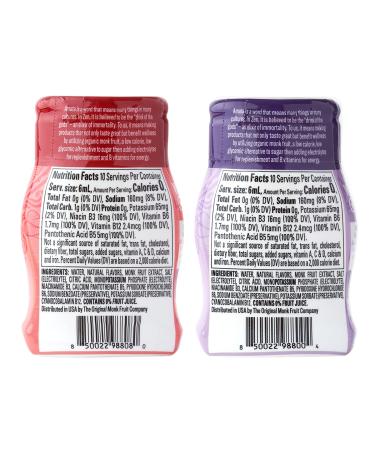 Amata Water Enhancer | Water Flavoring Drops | Perfect for Keto - Low Carb | Grape & Strawberry Natural Water Flavoring | Zero Calories | Organic Monk fruit Flavored Drops - (Pack of 2 - Each 2oz) Grape & Strawberry - Pack - Buy Online on SooperMarket.com