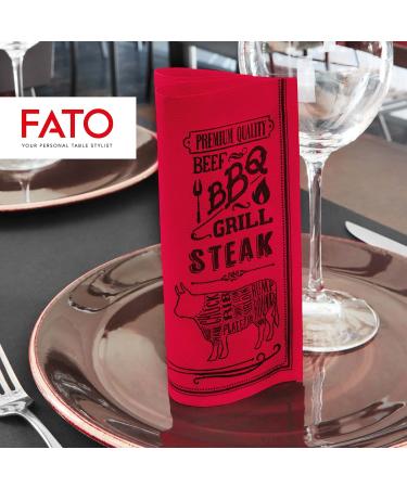 FATO One-Way Paper Napkins - Soft & Gentle 40 Pack 38x38 cm 2-Layer FSC Certified - Perfect for Steakhouse Decor - Buy Online on SooperMarket.com