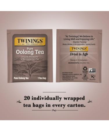 Buy Twinings Pure Oolong Tea - Golden Caffeinated Tea Bags (20 Count) - Best International Shipping - Buy Online on SooperMarket.com