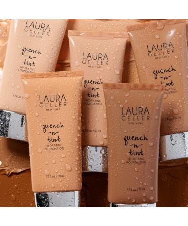 LAURA GELLER NEW YORK Quench-n-Tint Hydrating Foundation - Light/Medium - Natural Glow Finish - Hyaluronic Acid Infused - Buy Online on SooperMarket.com