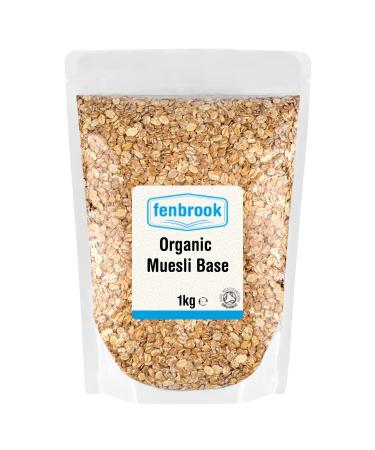 Fenbrook Organic Muesli Base 1kg (Oatflakes Barley Flakes Wheat Flakes) Certified Organic Organic