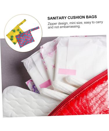 Cabilock Hygiene Bag Set - Period Pad and Tampon Storage Pouch - Portable Makeup and Lip Gloss Organizer - Menstrual Pad and Nursing Cushion Bag - 2 Pack, Assorted Colors - Buy Online on SooperMarket.com