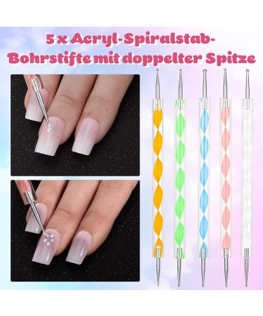Friusate 15-Piece Nail Art Stamper Set | Clear Jelly Stamper & Spatula for French Manicure | Perfect for Gel Nails & Smile Line Designs - Buy Online on SooperMarket.com