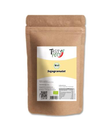TASTY POTT BOO SOJAGRANULAT I SEJABEN TOOT and Scrolled I vegan Bolognese I Fleisch alternative I muesli ingredient I Soya I granules soy I in the bag 1000g