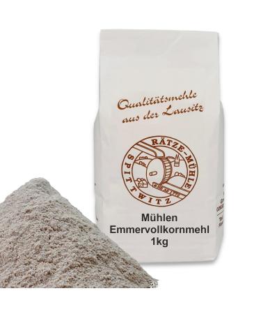 Mills wholemeal emmer flour 1000g fresh from the R tze mill in the best quality 100% regional and natural 1 kg 1 kg (1 pack)
