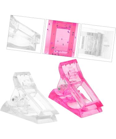 Mikinona Manicure Tools 48 pcs Finger Tip Fixing Clamps and UV Accessories Gel Curve Manicure Quick Poly A Salon Home Kit Tool Pink Nails Forms Clips Art Fixation Pinching Fiberglass 1 count (Pack of 1) White Pinkx4pcs - Buy Online on SooperMarket.com