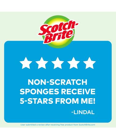 Scotch-Brite Non-Scratch Scrub Sponges - 3 Pack for Dishes & Kitchen Cleaning - Buy Online on SooperMarket.com