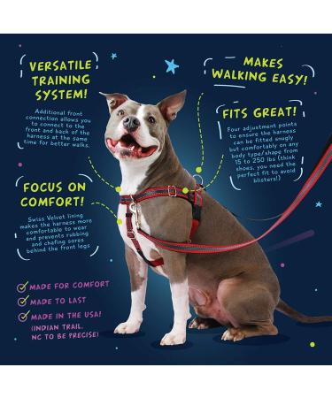 2 Hounds Design Freedom No-Pull Dog Harness for Easy Walking | Adjustable & Gentle Control | Made in USA | Red | Large (Chest 28-32) - Buy Online on SooperMarket.com