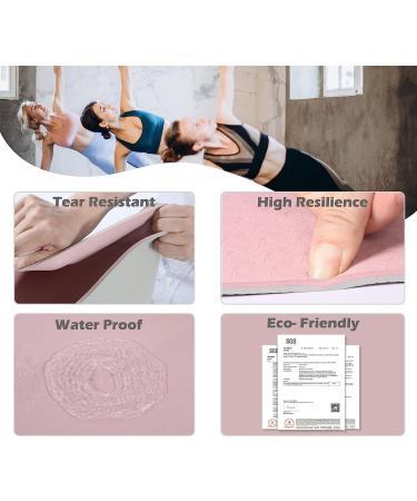 Non Slip Yoga Mat for Women - Eco Friendly Anti-Tear 1/4 Thick Pilates Fitness Mat - Home Workout Exercise Mat with Carrying Sling - Parfait Pink & Gray - Buy Online on SooperMarket.com
