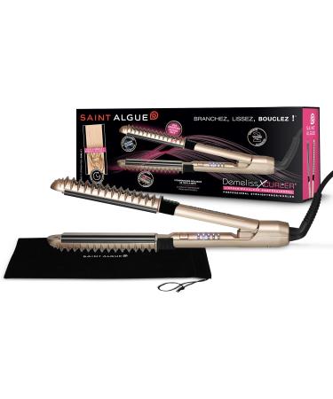 Demeliss XCurler 2-in-1 Professional Hair Smoothing & Curling Iron | Ceramic Plates 5 Temp Settings Long-Lasting Curls for All Hair Types - Buy Online on SooperMarket.com