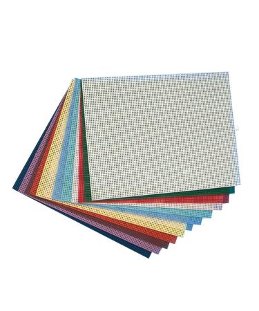 Plastic Canvas Sheets 10-1/2" x 13-1/2" - Assorted (Pack of 12)