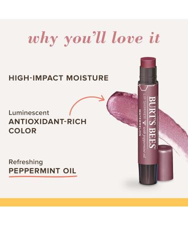 Burt's Bees Watermelon Lip Shimmer 2.6g - 100% Natural - Buy Online on SooperMarket.com