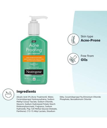 Neutrogena Acne Proofing Gel Cleanser 6 oz - Clear Skin Solution - Buy Online on SooperMarket.com