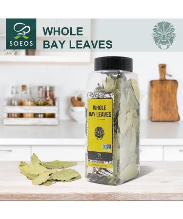 Soeos Bay Leaves 2oz - Non-GMO Dried Bay Laurel Herbs - Freshly Packed for Cooking - Buy Online on SooperMarket.com