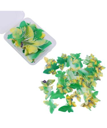 50Pcs Edible Wafer Paper Butterfly Cupcake Toppers Asudaro Butterfly Cake Decoration for Birthday Party Wedding Food Decorations One Size Type 3