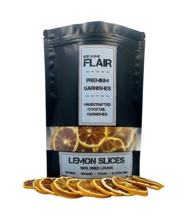 Dried Lemon Slices - Premium Dehydrated Cocktail Garnishes - 30 Servings (50g Approx)