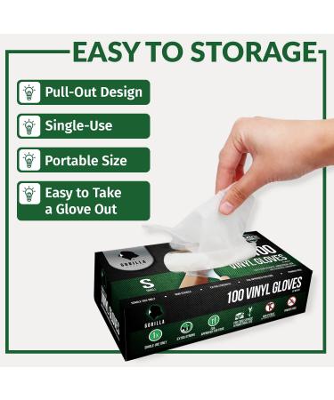 GORILLA SUPPLY Disposable Heavy Duty Vinyl Gloves Latex & Powder Free  BPA Free Food Safe  100  300  1000  S  M  L  XL 10 Medium - Buy Online on SooperMarket.com
